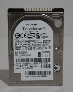 Hitachi 40GB 2.5" IDE Laptop Hard Drive IC25N040ATCS05-0 5400RPM - Picture 1 of 10
