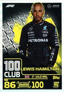 Topps Turbo Attax F1 (Fórmula 1 / Fórmula 1) 2024 #337 Lewis Hamilton (Club 100) - Imagen 1 de 1