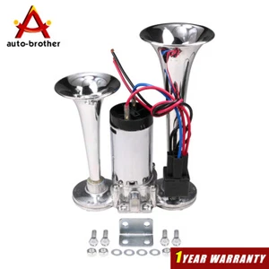 Dual Trumpets Super Loud Car Electric Horn Truck Boat Train Speaker 12V 600DB - Imagen 1 de 10