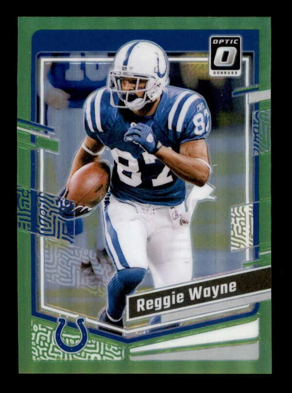 REGGIE WAYNE 2023 DONRUSS OPTIC #80 RARE NEON GREEN PRIZM PARALLEL #15/20 BF7371 - Image 1 of 1