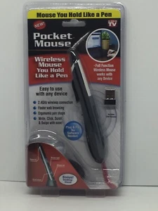 POCKET MOUSE USB Wireless Pen with Desktop Stand - Black/Gray - Picture 1 of 3