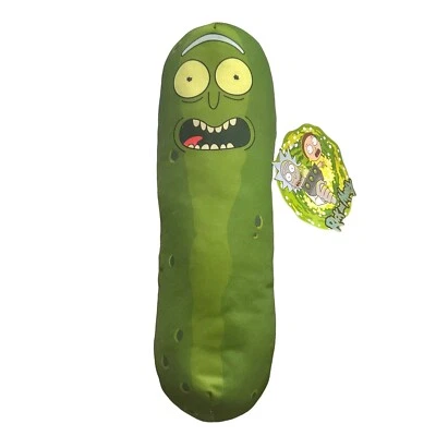Pickle Rick Pelúcia 14" Rick and Morty Brinquedo Verde Adulto Natação Cartoon Network - Imagem 1 de 4