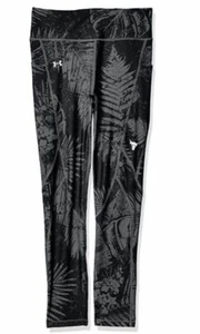 NEW Under Armour Project Rock Ankle Crop Aloha Leggings 1351905 BLACK XX-LARGE - Picture 1 of 2
