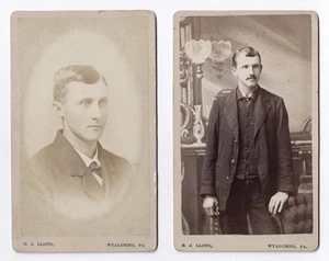 Wyalusing, Pennsylvania, PA - Due antiche foto carte de visite di H.J. Lloyd - Foto 1 di 2
