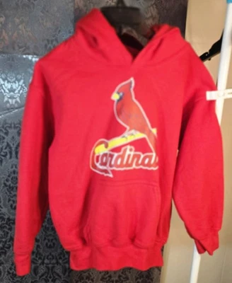 Gildan-youth MLB St. Louis Cardinals red single pocket hoodie size XS - Image 1 of 4