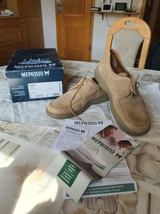 Mephisto Herren Männer Sneaker Schuhe Sport Braun Neu EU Gr.40,5 Echt Leder 1869 - Picture 1 of 16