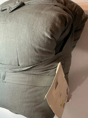 Juego completo de edredón y farsa de mezcla de lino de peso pesado gris oscuro - Casaluna: Foto 1 de 4