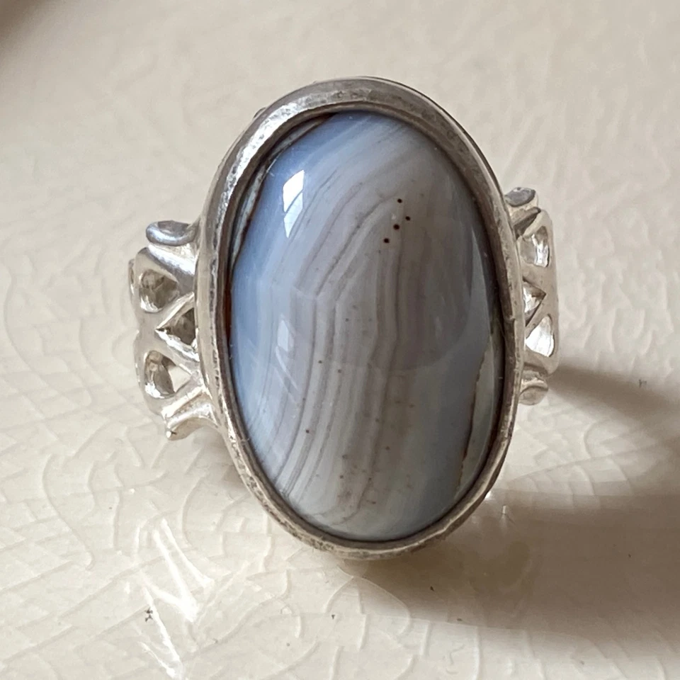 Anillo de plata de ley 925 para hombre yemení heal sulaimani ágata aqeeq عين سلطاني قوي Foto 1 de 4