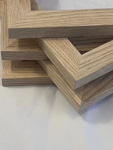 Handgefertigter Bilderrahmen echte massive Eiche Größe 4" x 6" andere Größen verfügbar - Bild 1 von 16