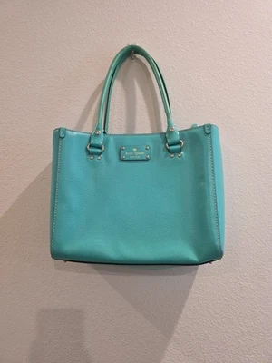 Kate Spade Wellesley Quinn Turquoise Blue Triple Compartment Shoulder/Tote Bag - Image 1 of 4