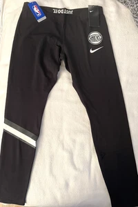 NY KNICKS NIKE PANTS WOMENS XL ATHLETIC FIT LEGGINGS NBA BASKETBALL BLACK - Picture 1 of 8