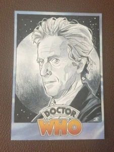Doctor Who Hand Drawn 12th Twelfth Doctor Sketch Card By Jason Fletcher - Picture 1 of 1