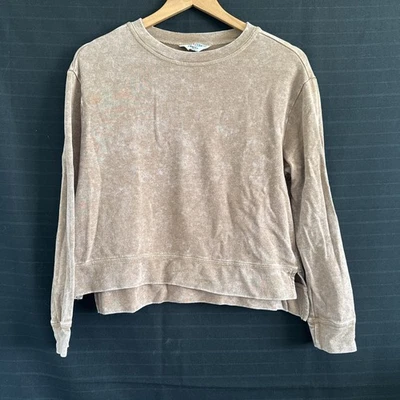 Hard Tail Forever Brown long sleeve sweatshirt pullover shirt womens small crop - Image 1 of 4