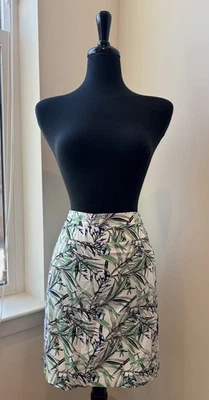 Saint Tropez West Tree Leaf print Tropical skirt Size 8 - 32x20 Foto 1 de 4