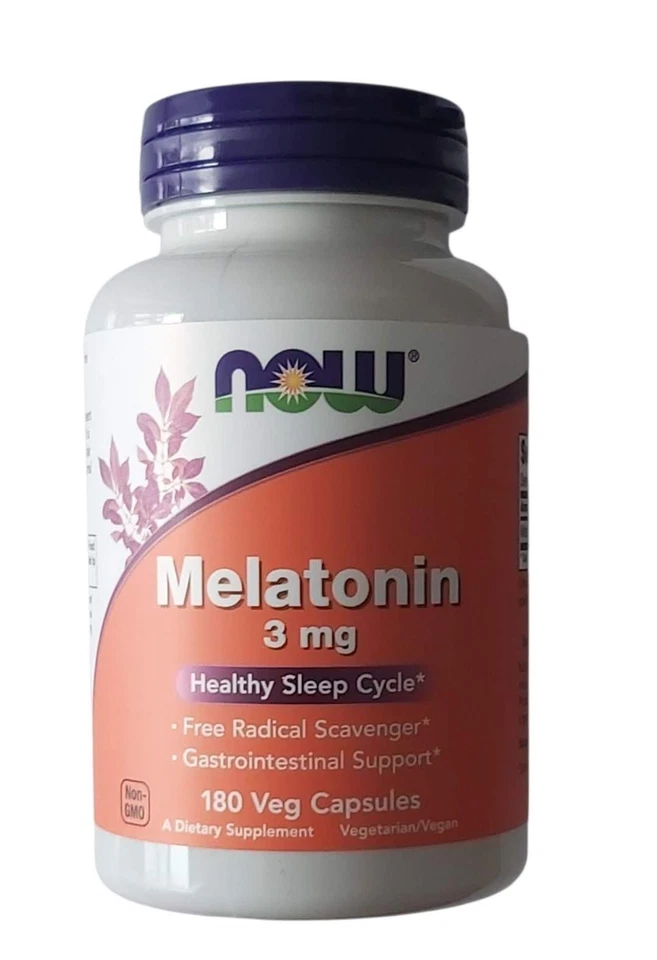 Now Foods, Melatonina 3mg, 5mg, 10mg Apoya el sueño, la recuperación Foto 1 de 4