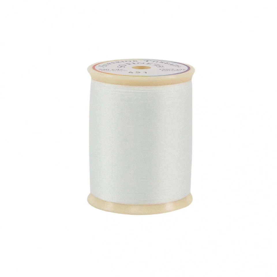 451 So Fine Polyester Thread 3-ply 50wt 550yds Blizzard - Image 1 of 1
