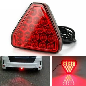 Triangle 19LED Rear Stop Tail Light 3rd Brake Strobe Fog Lamp F1 Style Universal - Picture 1 of 13