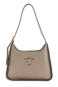 Stati Uniti POLO ASSN. Borsa a tracolla Stanford Hobo S borsa beige marrone nuova - Foto 1 di 4