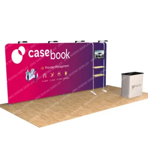 Estantes de soporte de TV de exhibición de tela de tensión personalizada de 20 pies - Imagen 1 de 8