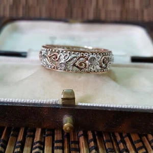 Bradford Exchange 925 Sterling Silver Ring, Genuine Diamonds Band,Size X US 11.5 - Picture 1 of 8