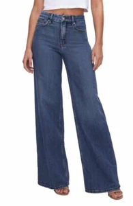 Good American Good Waist Palazzo Crop Womens Jeans. Color: Denim Size 15 - Picture 1 of 3