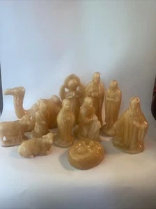 Vintage 11 Teile Weihnachtskrippe Wachskerzen Dochte Kerze Country Branson - Bild 1 von 22
