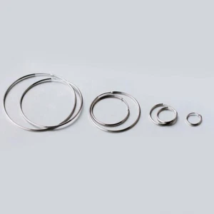 Plain 925 Sterling Silver Round Hoop Endless Sleepers Large Earrings A1608 - Picture 1 of 6
