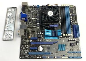 ASUS Mainboard M4A88T-M Rev:2.00 DDR3 mATX Socket AM3 inkl. Slotblende/Kühler - Photo 1/4