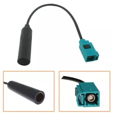 Fakra Female To DIN Female Plug Car Radio Aerial Adapter Antenna Cable AM/FM DAB