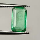 1.67 Ct - Natural Zambian Emerald Good Rectangle Cut Fine Luster Gem - 393