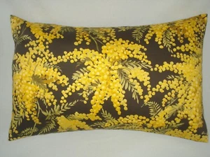 LUMBAR YELLOW FLORAL DECORATIVE ACCENT THROW PILLOW COVER 12"x18"  - Picture 1 of 4