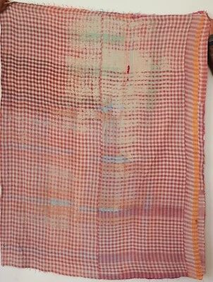 Glorious High Quality Multicolor Indian Vintage Kantha Quilts Bedding Blankets - Image 1 of 3