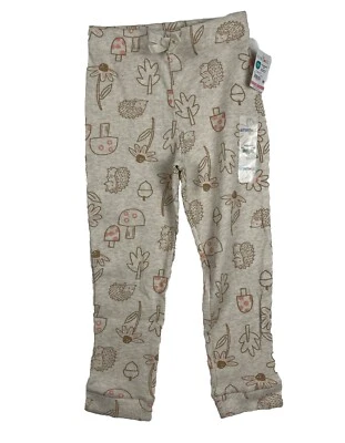 Pantalones de chándal Garanimals para niñas pequeñas talla 5T tejido gofre beige erizos Foto 1 de 4