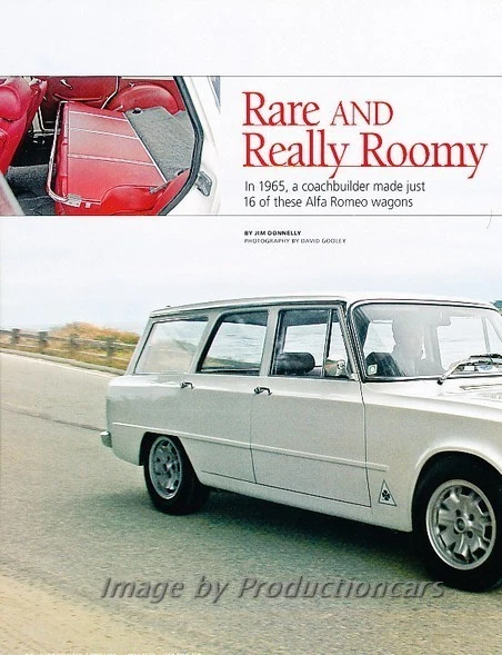1965 Alfa Romeo Giulia TI Colli Wagon Car Review Report Print Article J838 Foto 1 de 3