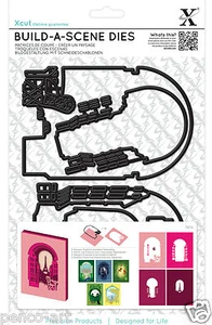 Xcut A5 Shadow Box Build a Scene die set Parisian street Paris dies - Picture 1 of 1