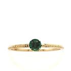 Natural Emerald .20Tcw 14Ky Gold Petite May Birthstone Fashion Ring Sz 7 New