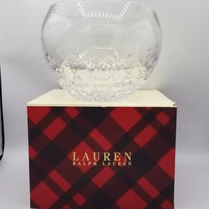 RALPH LAUREN Lead Crystal Hollywood Hills Large Rose Bowl NEW - Picture 1 of 10