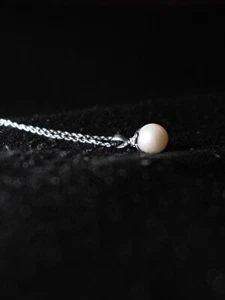 Perlenkette aus Silber mit Diamant UNGETRAGEN Damen - Bild 1 von 4