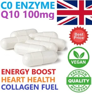 CoQ10 Co Enzyme 100mg Pure Ubiquinone Skin Heart Energy Antioxidant Free P&P - Picture 1 of 2