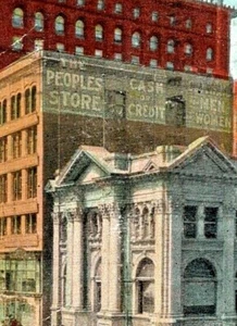 1909 Omaha, NE, The Peoples Store, Downtown, Main Street, Farnam Vintage - Bild 1 von 4