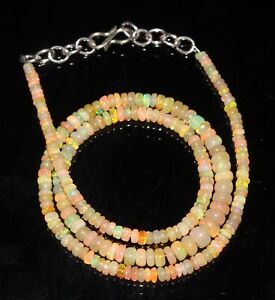 AA++ Natural Ethiopian Opal Beads Necklace 41 Carat 16 Inch Loose Gemstone M91
