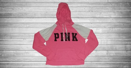 UNDERCOVER Felpa con cappuccio Victoria's Secret ROSA Taglia: XS Rosa Bianco e Nero