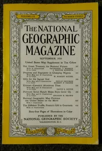 National Geographic magazine September 1956 No Map, Our Green Treasury Forests - Imagen 1 de 2