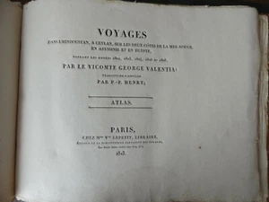 Voyages dans l'indoustan,ceylan et cotes de la mer rouge : ATLAS 1813 valentia - Picture 1 of 11