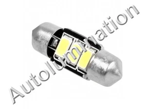 31mm T10 6v 6 Volt Led Festoon Bulb Vespa 6244 6427 Scooter  Cool White - Picture 1 of 1