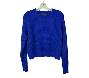 FRENCH CONNECTION Damen Gr. L Blau Rundhals Grobstrick Cropped Pullover - Bild 1 von 4