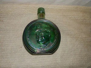 Vintage, Wheaton, grün, Carnival Glas, Dwight "Ike" Eisenhower, Flasche - Bild 1 von 2