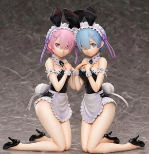 Re:ZERO Starting Life in Another World Rem Ram Barefoot Bunny Figure FREEing - Picture 1 of 8