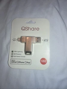 Qshare USB Lightning 360 Rotation High Speed Transfer 128G - Picture 1 of 3