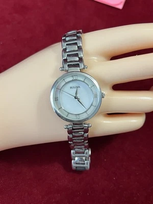 Bulova 96L185 Women’s 29mm Silver Stainless Steel Watch – Mother of Pearl Dial - Image 1 of 4